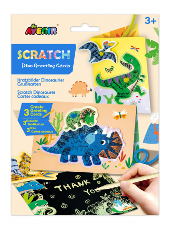JUCARII - Set de razuit si realizat Felicitari - Dinozauri - Avenir - BazaRapid.ro