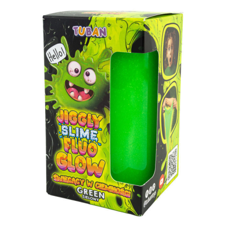 Slime si Jucarii Senzoriale - Set DIY experimente JIGGLY SLIME FLUO GLOW , VERDE 430 g - Tuban - BazaRapid.ro