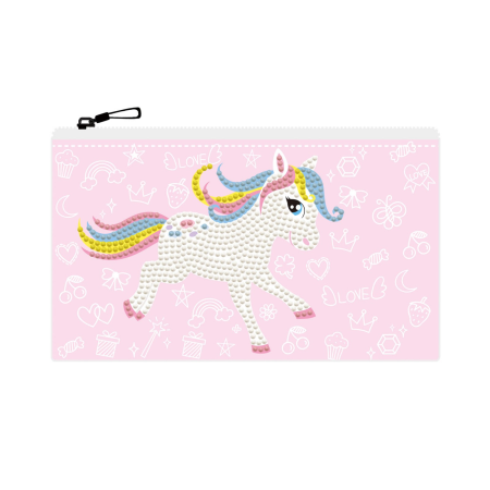 JUCARII - Set DYI creativ - portofel Unicorn, pictura cu diamante - Diamond Dotz® - BazaRapid.ro