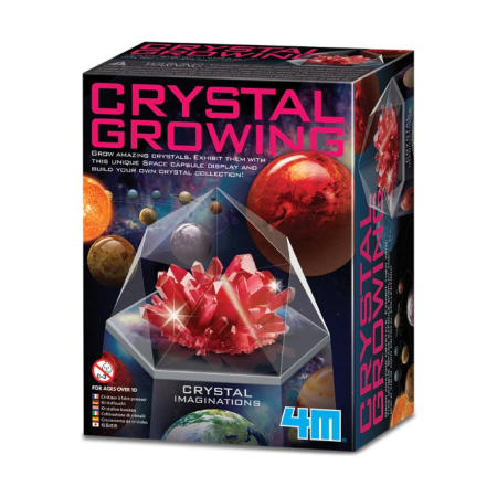STEM educativ - Set experimente de crescut Cristale, rosu - 4M - BazaRapid.ro