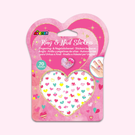Set inel si stickere pentru unghii, Fancy Me - Avenir - BazaRapid.ro