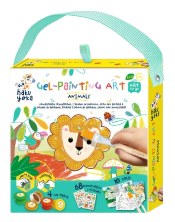 Set portabil de pictura cu gel Haku Yoka - Animale - Avenir - BazaRapid.ro