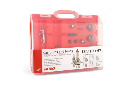 Auto - Moto - Set rezerva becuri si sigurante 19 buc H1 si H7