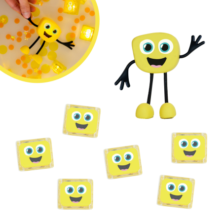Slime si Jucarii Senzoriale - Set senzorial luminos Alex - Glo Pal, galben - Glo Pals - BazaRapid.ro