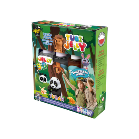 Slime si Jucarii Senzoriale - SET TUBI JELLY (gel modelator) cu 3 culori , ANIMALE - Tuban - BazaRapid.ro