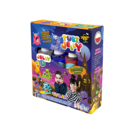 Slime si Jucarii Senzoriale - SET TUBI JELLY (gel modelator) cu 3 culori , MONSTRI - Tuban - BazaRapid.ro