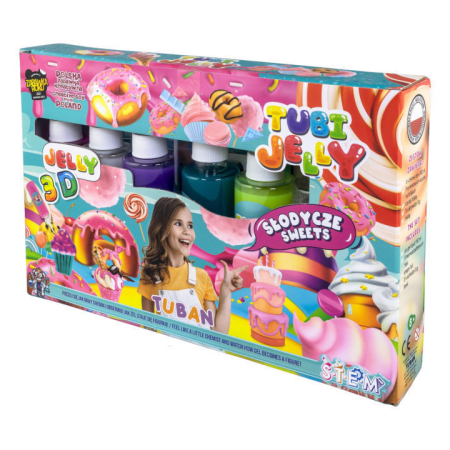 Slime si Jucarii Senzoriale - SET TUBI JELLY (gel modelator) cu 6 culori , DULCIURI - Tuban - BazaRapid.ro