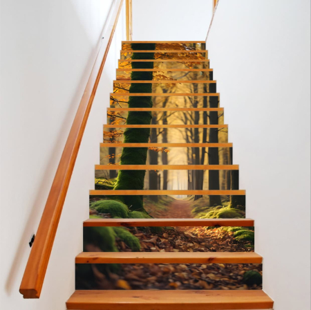 Stickere si Printuri - Sticker decorativ pentru scari interioare, print autoadeziv de inalta rezolutie, dimensine 200 x 124 cm, cod: AVX-STAIRS-09