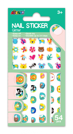 JUCARII - Stickere pentru unghii cu sclipici - Animale - Avenir - BazaRapid.ro