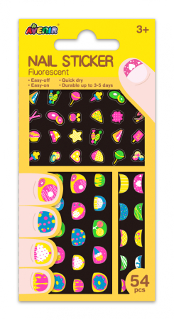 JUCARII - Stickere pentru unghii fosforescente - Cookie - Avenir - BazaRapid.ro