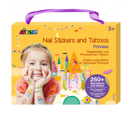 Arts Crafts - Stickere pentru unghii si tatuaje - Printesa - Avenir - BazaRapid.ro