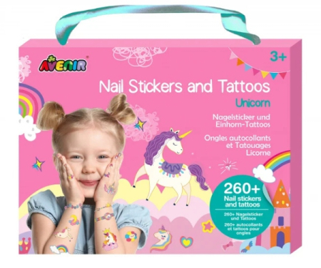 Arts Crafts - Stickere pentru unghii si tatuaje - Unicorni - Avenir - BazaRapid.ro