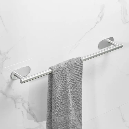 Accesorii Casa - Suport confortabil din oțel pentru prosop, lungime 40 cm, culoare Argintiu