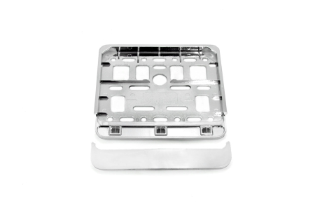 Auto - Moto - Suport numar inmatriculare cromat pentru scooter 11.4 x 14cm
