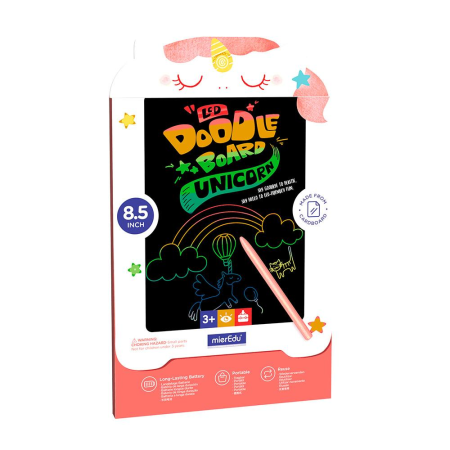 STEM educativ - Tableta de desen LCD - Unicorn - mierEdu - BazaRapid.ro
