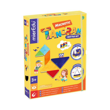 STEM educativ - Tangram magnetic - Battle kit, 2 jucatori - mierEdu - BazaRapid.ro