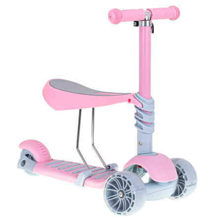 Accesorii Biciclete - Tricicleta + Trotineta + Skateboard (3in1) roti iluminate LED - ROZ