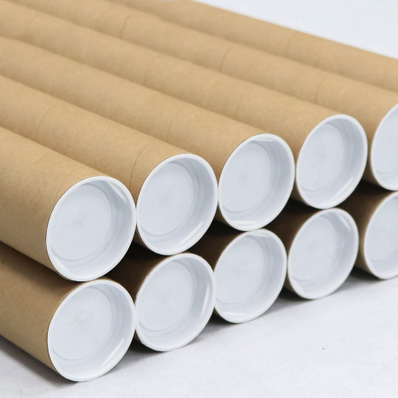 Ambalare si Impachetare - Tub din carton fara capace pentru protectie la transport folii si printuri, lungime 130 cm, diametru Ø76mm, grosime perete 4mm