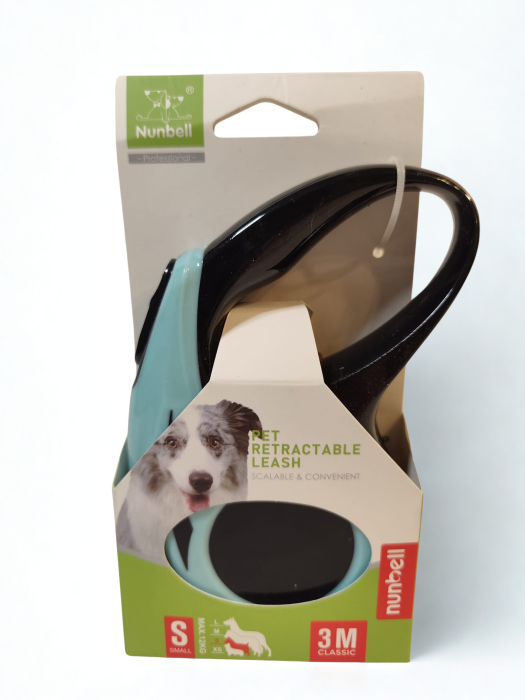 Lesă retractabilă pentru câini, bandă, 3 m, mărime S, până la 12 kg [2]