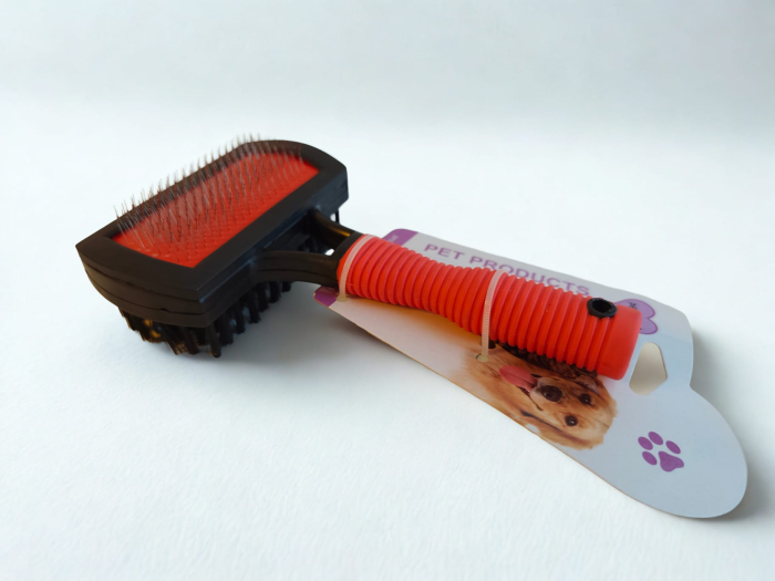 Perie pentru animale cu două fețe, sârmă deasă + păr moale [2]