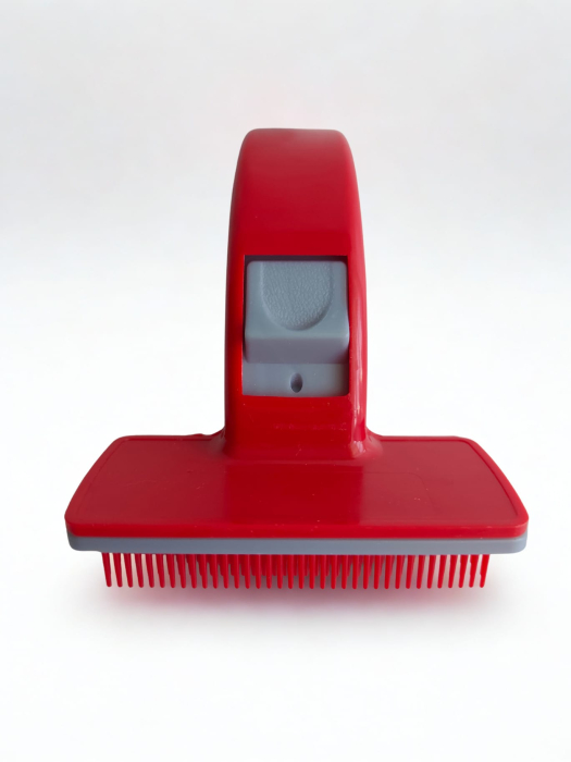 Perie pentru animale retractabilă, cu buton de curățare [2]