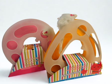 Jucărie interactivă pentru pisici, cu minge și șoricel, 23 cm [1]