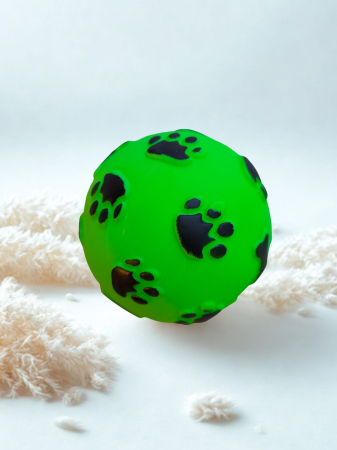 Joacă - Jucărie pentru câini, minge din cauciuc cu sunet, 11 cm
