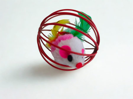 Jucărie pentru pisici și cățeluși din metal și polyester, 6 cm [1]