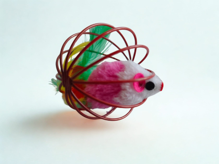 Jucărie pentru pisici și cățeluși din metal și polyester, 6 cm [2]