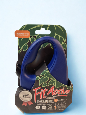 Lesă retractabilă FitActive pentru câini, bandă, 5 m, mărime S, până la 15 kg [2]