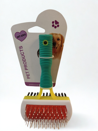 Perie pentru animale cu două fețe, sârmă + păr moale [2]