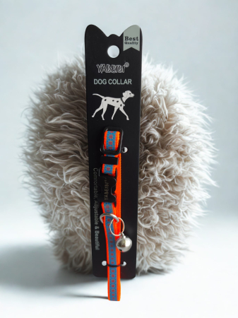 Zgardă pentru câini din chingă nylon reflectorizantă, reglabilă, 30 cm [3]
