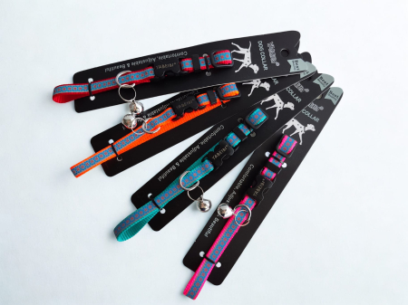 Plimbare - Zgardă pentru câini din chingă nylon reflectorizantă, reglabilă, 30 cm