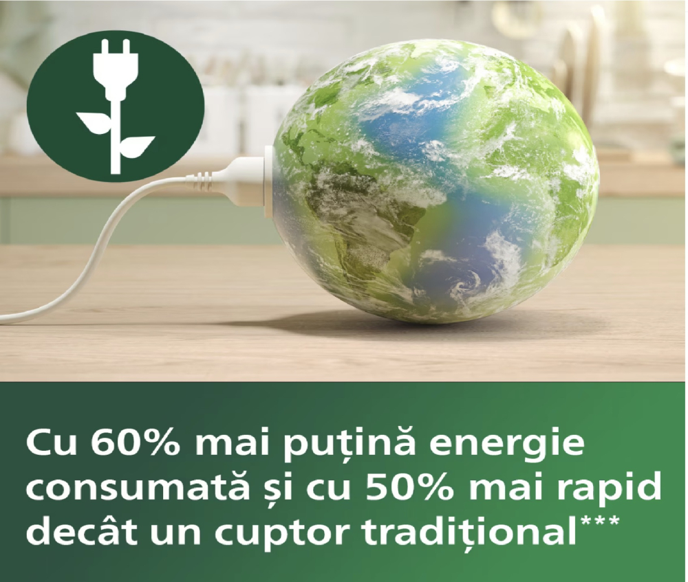 Friteuza cu aer cald Philips Airfryer HD9255/30, tehnologie Rapid Air, 800g, capacitate 4.1L, conectat la wifi, curatare rapida, functie de gatit presetata, 13 functii de gatit presetate, compatibil A [3]