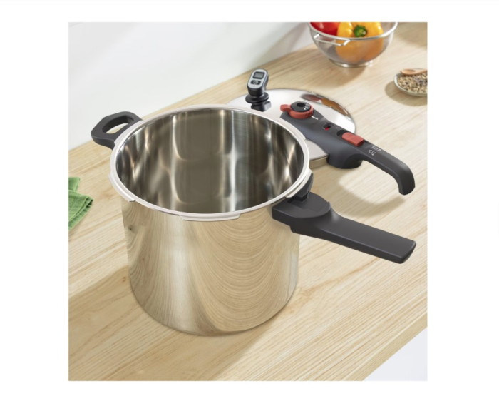 Oala sub presiune Tefal Secure Chrono, capacitate 8 L, 2 programe de gatire, inductie, 5 puncte de siguranta, argintiu [6]