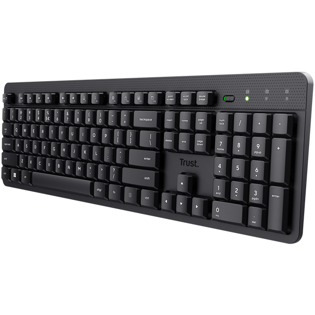Tastatura Wireless Silentioasa Trust ODY V2, rezistenta la scurgeri, Negru [3]