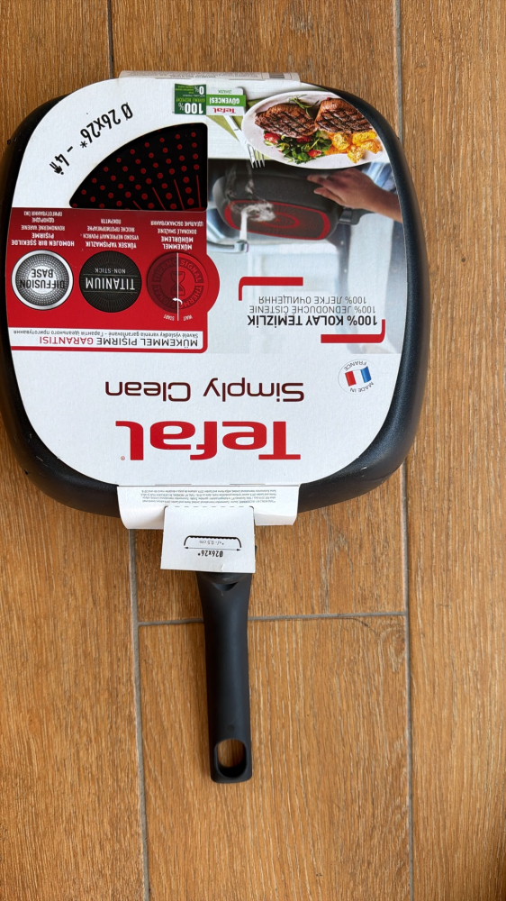 Tigaie grill Tefal Simply Clean B5674053, Thermo-Signal, invelis antiaderent din titan, 26X26 cm [12]