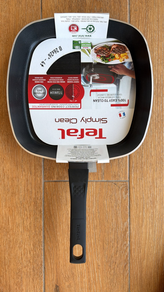 Tigaie grill Tefal Simply Clean B5674053, Thermo-Signal, invelis antiaderent din titan, 26X26 cm [13]