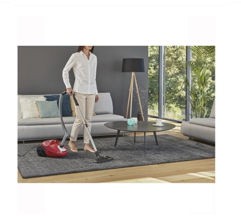 Aspirator cu sac Rowenta Compact Power parquet RO3953EA, 900W, Tub telescopic din metal, Sac Hygiene+, Rosu [3]