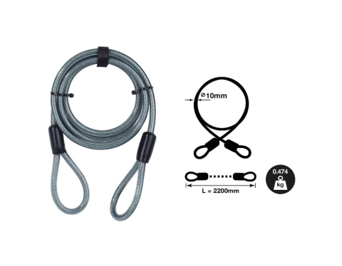 Cablu antifurt bicicleta Yale, 220CM [2]