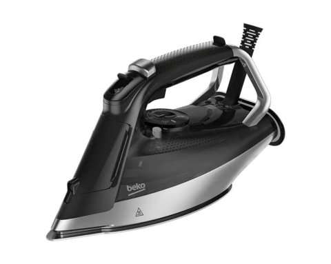 Fiare de calcat - Fier de calcat BEKO SIM5124A, 2400W, jet de abur 230g/min, 350ml, SelfClean, talpa Soft Glide, Sistem anti-picurare, Negru-Argintiu
