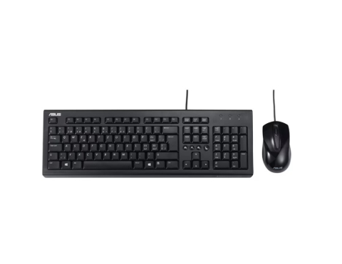 Periferice PC - Kit tastatura si mouse cu fir ASUS U2000, Negru