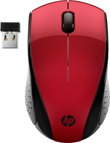 Mouse wireless HP 220 Sunset Red, nano-dongle USB 2,4GHz, ambidextru, autonomie max. 15 luni, 1600 DPI, 3 butoane, baterie AA inclusa, rosu [2]