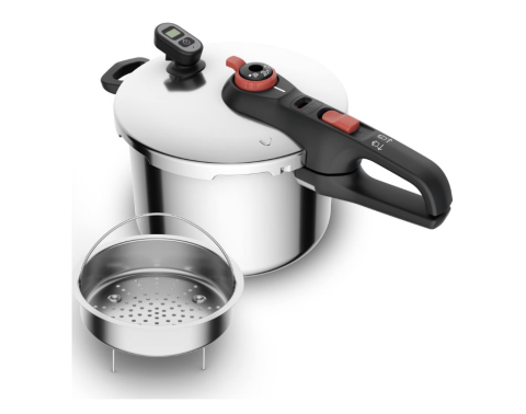 Oala sub presiune Tefal Secure Chrono, capacitate 6 L, 2 programe de gatire, inductie, 5 puncte de siguranta, argintiu [1]