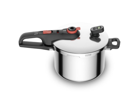 Oale sub presiune - Oala sub presiune Tefal Secure Chrono, capacitate 6 L, 2 programe de gatire, inductie, 5 puncte de siguranta, argintiu