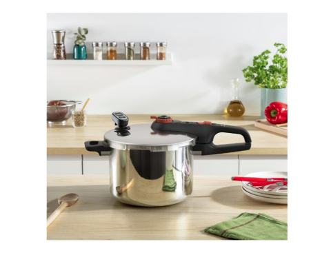 Oala sub presiune Tefal Secure Chrono, capacitate 6 L, 2 programe de gatire, inductie, 5 puncte de siguranta, argintiu [3]