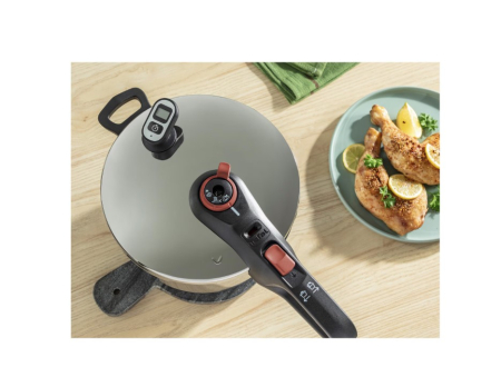 Oala sub presiune Tefal Secure Chrono, capacitate 8 L, 2 programe de gatire, inductie, 5 puncte de siguranta, argintiu [3]