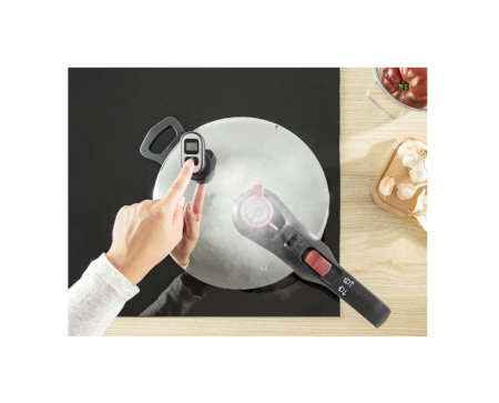 Oala sub presiune Tefal Secure Chrono, capacitate 8 L, 2 programe de gatire, inductie, 5 puncte de siguranta, argintiu [4]