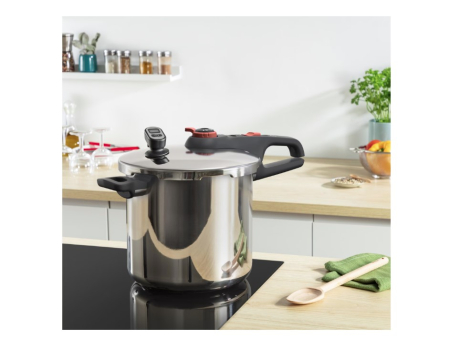 Oala sub presiune Tefal Secure Chrono, capacitate 8 L, 2 programe de gatire, inductie, 5 puncte de siguranta, argintiu [6]