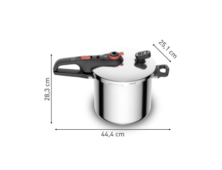 Oala sub presiune Tefal Secure Chrono, capacitate 8 L, 2 programe de gatire, inductie, 5 puncte de siguranta, argintiu [2]